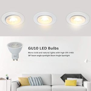 Levin 6W <span class=keywords><strong>GU10</strong></span> dẫn bóng đèn không Dimmable với CRI trên 80 flicker-free mát trắng cho dân cư sử dụng 2 năm bảo hành gói <span class=keywords><strong>6</strong></span> - Product Image 5