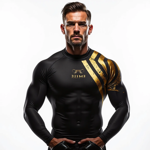 Secado rápido Premium BJJ Rash Guards Personalizado Alta calidad HD Sublimación Impresión 100% Poliéster Ecológico Entrenamiento MMA - Product Image 5