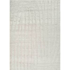 Manifest Green Hand Knotted Wool <b>Rug</b> AKWL-1767 10mm <b>Boho</b> Abstract for Home for Entryway Hallway Living Handmade Rectangle - Product Image 1