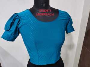 Blusa Elástica Lista para Usar, Mangas Abullonadas, Tela Dobby, Cómoda para Mujer, al Mejor Precio al por Mayor - Product Image 4