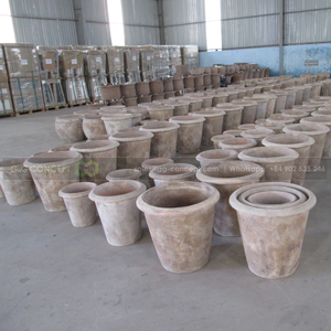 Seau en acier galvanisé de couleur noire brillant pour jardinière, seau de jardin de fleurs avec poignée, fabriqué au Vietnam, offre spéciale - Product Image 3