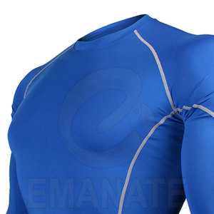 Rashguard de sport léger, antibactérien et respirant, manches longues, fabricant OEM, logo personnalisé, tissu polyester/nylon - Product Image 6