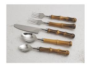 Ensemble de couverts écologiques avec manche en résine, acier inoxydable, 5 pièces, cuillère, couteau à fromage, fourchette, ustensiles de cuisine, utilisation des couverts - Product Image 5