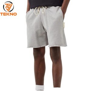 Pantalones cortos en blanco de algodón con serigrafía de calidad superior para hombre, pantalones cortos de compresión de entrenamiento con logotipo personalizado - Product Image 1