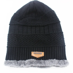 Bonnet tricoté chaud d'hiver en laine acrylique 100% pour hommes Style de caractère Protection des oreilles de ski en plein air pour adultes Bonnets en peluche en gros - Product Image 6