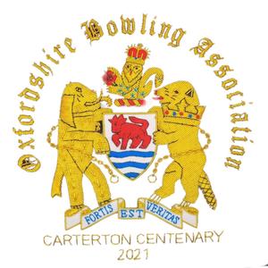 Esta es una insignia de blazer de la Asociación de Bolos del Condado de Oxford que conmemora el centenario del club de Carterton. - Product Image 1