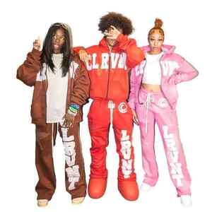 Conjunto de Sudadera con Capucha y Pantalones Acampanados de Maternidad Personalizados para Invierno, 220 g/m², Oversize, con Bordado, Felpa, Lavado Ácido - Product Image 4