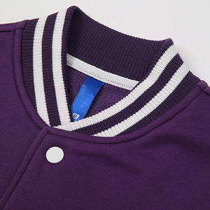 Veste à col montant personnalisée pour hommes avec patchs brodés en chenille et logo avant des manches en cuir-Style universitaire Letterman bon marché - Product Image 4