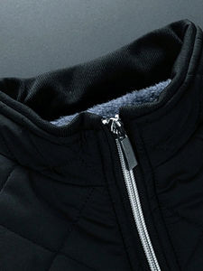 Veste matelassée d'hiver de haute qualité pour hommes vente en gros de blouson de bombardier de couleur unie épais et chaud à la mode style High Street - Product Image 2