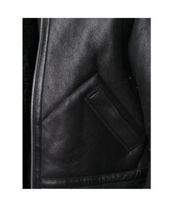Chaqueta de cuero real negra formal con bordado de cuello levantado con mangas, las últimas chaquetas de cuero para hombre Oem - Product Image 5