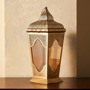 Lanterne en métal doré de style luxueux pour la décoration intérieure et extérieure et parfaite pour les cadeaux de l'Inde - Product Image 6