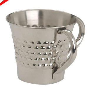 Tasse de lavage juive en acier inoxydable de qualité supérieure avec 2 poignées latérales - Product Image 1