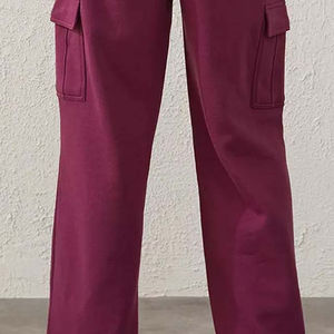 Regular Fit Cotton <b>Fleece</b> 220gsm Moisture Wicking Breathable Quick Dry Customizable Joggers Flat Front Winter <b>Trouser</b> - Product Image 4