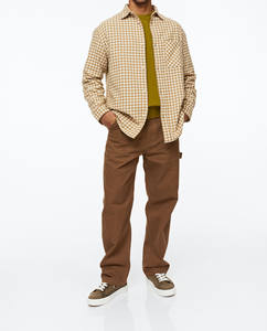 Diseño de bloque de color Servicio OEM Algodón a cuadros Negocios Formal Camisa de manga larga Hombres Botón Up Casual Formal Camisa de negocios Camisas - Product Image 1