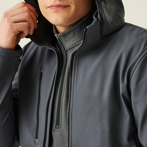 Veste Softshell pour hommes de qualité supérieure Offres Spéciales imperméable coupe-vent respirant capuche fermeture éclair grande taille hiver - Product Image 5