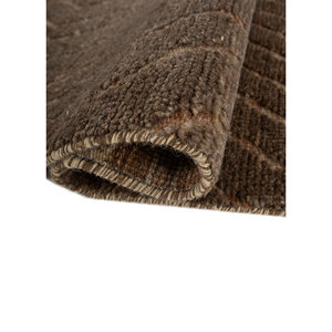 พรมขนสัตว์ถักมือสีน้ำตาลเบจ Zuri รุ่น AKWJ-1037(CS-01) ลายเรขาคณิตสไตล์โบโฮ สำหรับห้องนั่งเล่น ห้องโถง ทางเดิน ขนาด 9x12 ฟุต รูปทรงสี่เหลี่ยมผืนผ้า - Product Image 2