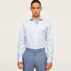 Camisas Casuales de Otoño para Hombre, Estilo Moderno, Cuello en V, Manga Larga, Camisa de Lino, Cuello Alto, Botones - Product Image 1