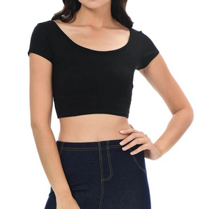 เสื้อครอปแขนสั้นพิมพ์ลายตารางหมากรุกสำหรับผู้หญิงเสื้อยืดแนวสตรีทฤดูร้อน - Product Image 4