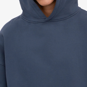 เสื้อฮู้ดสวมหัวโอเวอร์ไซส์สำหรับผู้ชายเสื้อผ้าแนวสตรีทผ้าคอตตอนแห้งเร็วสำหรับ100% ผ้านุ่มปักโลโก้ได้ตามต้องการ - Product Image 5