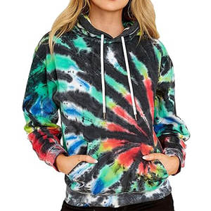 Best Selling Outdoor Fashion <b>Hoodies</b> for Women <b>Tie</b> <b>Dye</b> Breathable 100% Cotton for Winter Season Low Price - Product Image 3