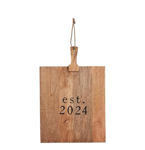 2024 plateau de service en bois naturel de taille personnalisée plateau de charcuterie décoratif/planche à fromage en couleur de planche - Product Image 1