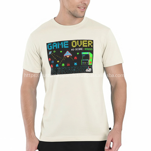 Custom Retro Gaming Graphic <b>T</b>-<b>Shirt</b> Vintage 80s 90s Arcade <b>Gamer</b> Streetwear Oversized Cotton Pearl Color Tee - Product Image 1
