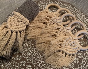 Ronds de serviette en macramé | Rond de serviette Boho | Décor de table Boho - Product Image 4