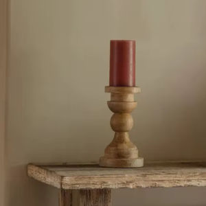 Porte-bougie en bois de mangue, porte-bougie en bois - Product Image 1