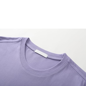 Colección de verano 2025, Camiseta de algodón pesado con cuello redondo para hombre, Color sólido, estilo Simple, ajustada, hecha de algodón tejido 100% - Product Image 4