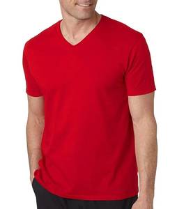 T-shirt surdimensionné à manches courtes et col en V 100% coton pour hommes T-shirts vierges tricotés de haute qualité pour impression de logo personnalisé - Product Image 1