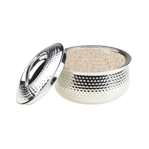 Cazuelas redondas de metal martillado con un diseño duradero, perfectas para calentar alimentos en restaurantes y soluciones de almacenamiento elegantes - Product Image 2