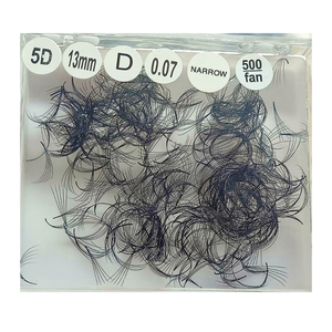 Extensions de cils préfabriquées 5D professionnelles de vente chaude boucles synthétiques individuelles faites à la main de l'usine - Product Image 3