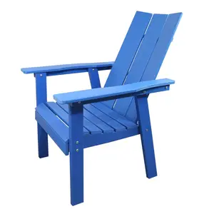 Customized Eco-friendly Fan Plastic Wooden Modern Adirondack Chair Garden Muskoka Chair