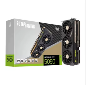 Carte graphique ZOTAC GeForce RTX 5090 SOLID 32 Go GDDR7 PCI Express 3.0 X16 avec chipset ATI et ventilateur de refroidissement pour station de travail, noire, neuve - Product Image 1