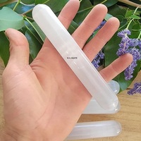 Varita de masaje de selenita vaginal de cristal Reiki de la mejor calidad al por mayor varita curativa pulida con piedras preciosas talladas Amor de hadas