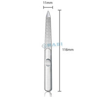 Lima de Uñas Mini de Acero Inoxidable de Alta Calidad con Patrón de Diamante de Doble Cara, Opción de Logotipo Personalizado y Marca Privada para Cuidado de Belleza