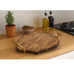Vente en gros 100% planche à découper ronde en bois véritable ustensiles de cuisine personnalisés de l'Inde planche en pierre de haute qualité - Product Image 4