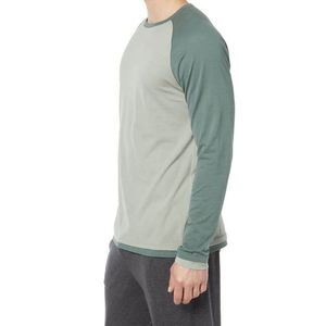 Camiseta de manga larga de algodón 100% de alta calidad para hombre, camiseta transpirable de punto liso con cuello redondo y patrón de letras - Product Image 4