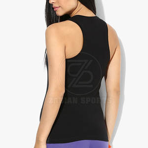 เสื้อกล้ามออกกำลังกายผู้หญิง แขนกุด ผ้าฝ้ายผสมโพลีเอสเตอร์ ระบายอากาศได้ดี เป็นมิตรกับสิ่งแวดล้อม แห้งเร็ว สไตล์ใหม่ มีสินค้าพร้อมส่ง - Product Image 2