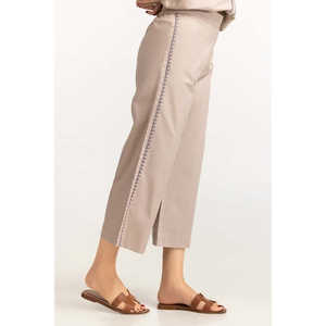 Pantalones Cargo de Pana Rosa para Mujer WM-TRC23-001, Transpirables, de Pierna Recta, Cintura Alta, con Decoración de Rayas Laterales, Tinte Liso - Product Image 5