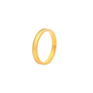 (Precio Solo Es Por El Trabajo) Anillo de Compromiso y Boda de Oro Amarillo de 18K, 22K, 24K Para Mujer, 3.15g, 0.3cm, Delgado, Forma de Corazón, Certificado Au916 - Product Image 4