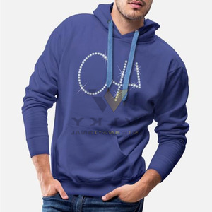 Sweat-shirts pour hommes avec strass, service OEM, coupe ajustée, vente chaude - Product Image 5