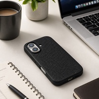 Étui de téléphone en cuir véritable tendance pour la série iPhone 17, compatible avec la charge sans fil magnétique, coque antichoc, logo personnalisé
