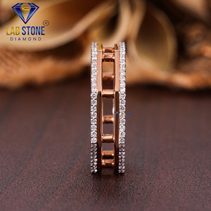 Anillo de diamante de corte redondo TDW 0,64, anillo único de oro rosa de 18 quilates, joyería de piedra de laboratorio de diamantes Cvd/Hpht - Product Image 5