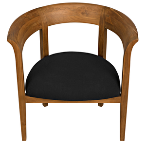 Le teck naturel forme les bras et la base de ce magnifique fauteuil club 0108188 - Product Image 1