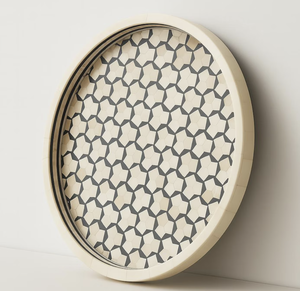 Bandeja de Servir de Madera Estándar con Incrustaciones de Hueso y Resina para Decoración del Hogar y Cocina, de la India - Product Image 4