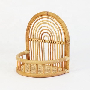Handmade OEM Decorative Rattan Wall <b>Shelf</b> New Product for <b>Kid</b> Room Decorations Wall Hanging Decoration Plant Vietnam New Product - Product Image 2