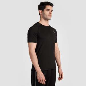 T-shirt de sport en mesh noir pour la salle de sport, vêtements de fitness - Product Image 3