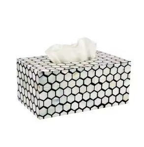 Caja de servilletas con incrustaciones de hueso de alta calidad duradera, soporte de pañuelos hecho a mano moderno para vajilla, productos indios, mesa decorativa - Product Image 2