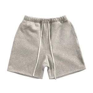 Pantalones cortos de hombre vintage lavados con ácido y bolsillo con logotipo de serigrafía de diamantes de imitación personalizados, pantalones cortos franceses de algodón para correr - Product Image 4